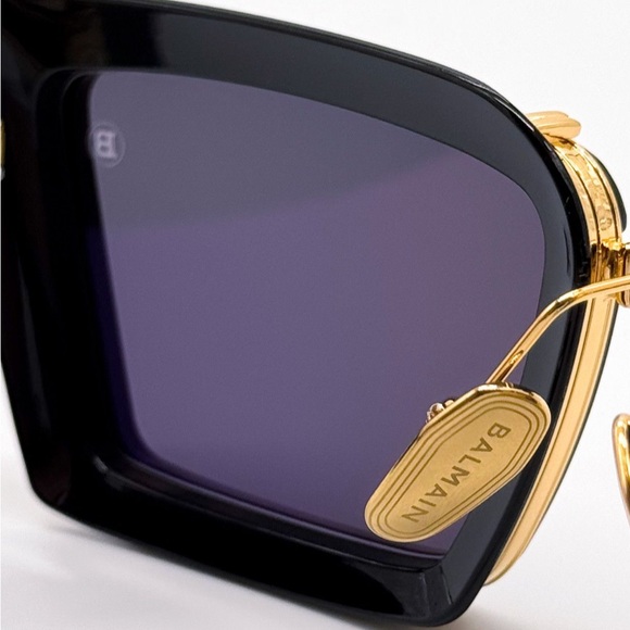 NEW BALMAIN ADMIRABLE BPS-130A BLACK 52-20-145 UNISEX SUNGLASSES AUTHENTIC - Picture 8 of 8